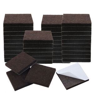 40pcs Felt Furniture Pads Square 1 1/2" Floor Protector for Table Chair Leg